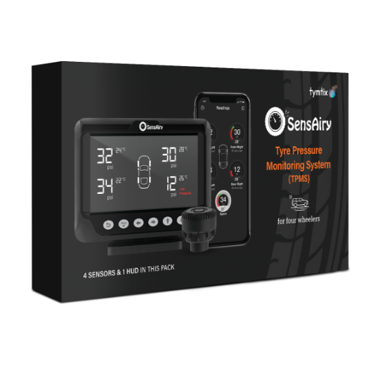 EEZTire-TPMS6C Real-Time/24x7 Tire Pressure Monitoring System - Color Monitor 6 AT Sensors